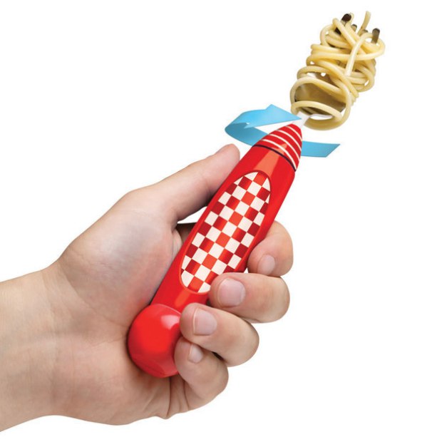 Une fourchette automatique pour les spaghettis